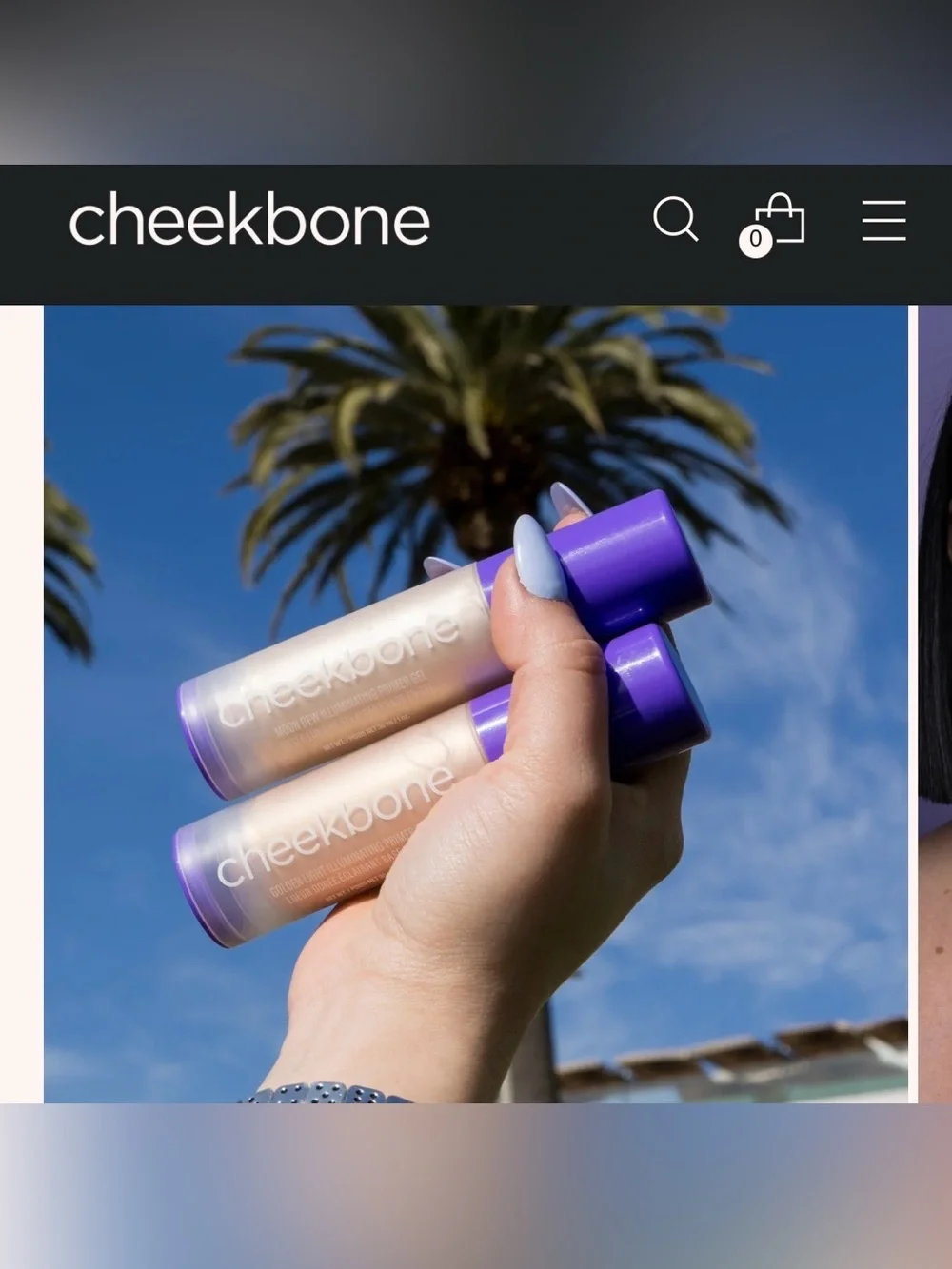 Cheekbone  Moon Dew Illuminating Primer Gel - Purple Top